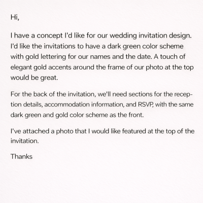 DA Full Custom Design example request 3